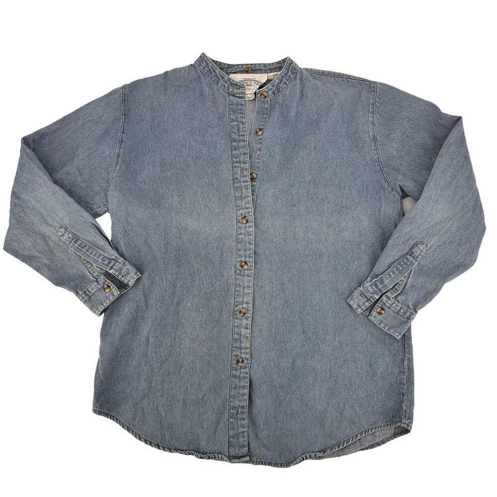 Vintage Eagle's Eye Collectibles Denim Women's Long Sleeve Button Up Shirt Top S